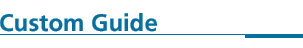 Custom Guide
